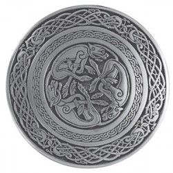 Belt Buckle with Celtic Dogs