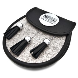 Pipe Band Semi Dress Sporran with Metal Tassels